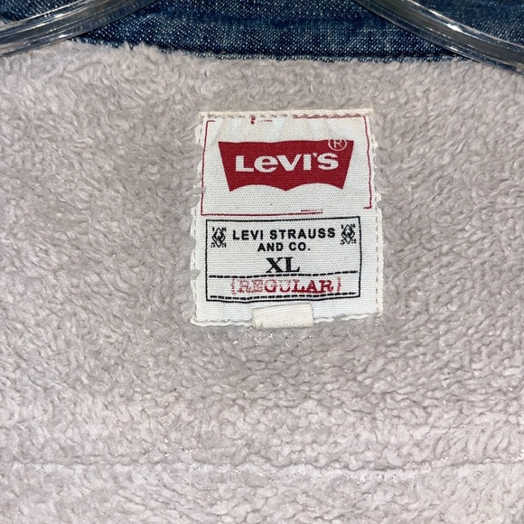 Vintage Levi's Blue Lightweight Shirt Jacket with Sherpa lining - Picture 3 of 6